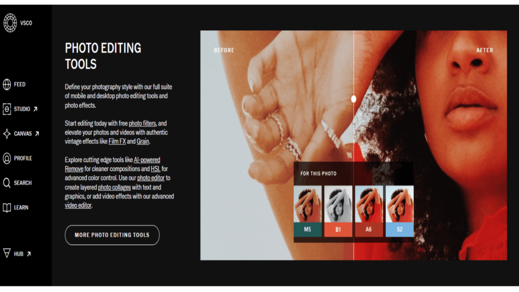Best 28 Apps Like Remini — Photo Enhancer in 2025 7 VSCO photo editing tools and before and after preview