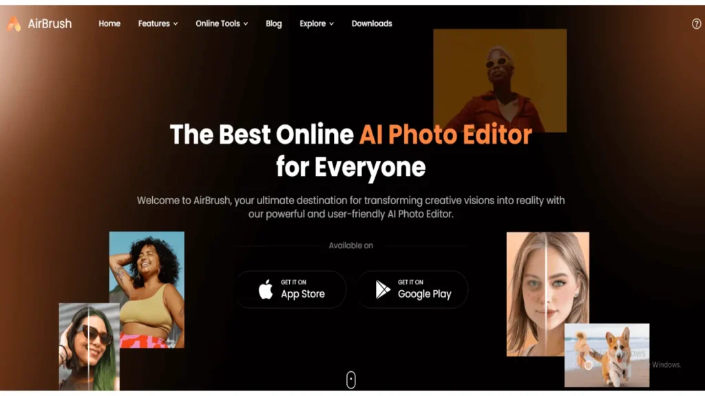 Best 28 Apps Like Remini — Photo Enhancer in 2025 6 AirBrush online AI photo editor, before and after preview